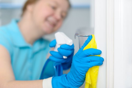 Professional carpets cleaner in Kingston working on a residential carpet