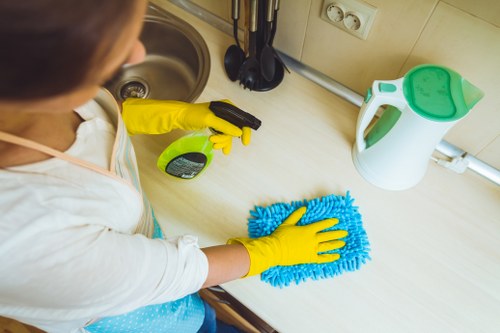 Clean carpet fibers after deep cleaning in Kingston